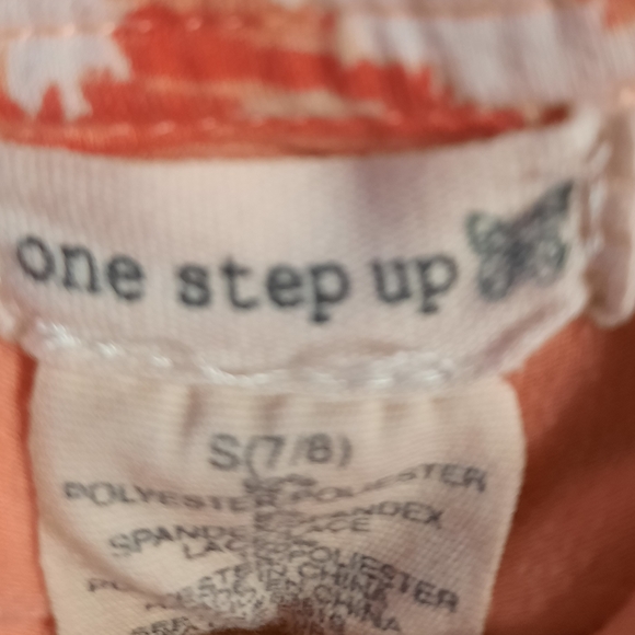 Girls 2 Pc Matching Set - Top & Leggings - Color: Coral/white - Girls:Size 7-8 - Picture 6 of 6